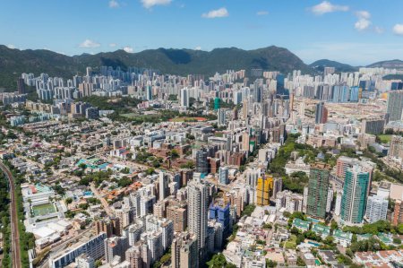 Téléchargez les photos : Kowloon Tong, Hong Kong - 15 juillet 2021 : Vue de la ville de Hong Kong - en image libre de droit