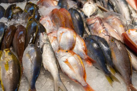 Photo for Fresh raw fish selling in wet market - Royalty Free Image