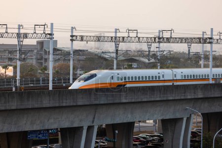 Téléchargez les photos : Taiwan - 22 March 2023: Taiwan High Speed Rail at Tainan - en image libre de droit