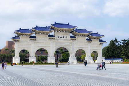Photo for Taipei, Taiwan - 02 March 2023: The front gate of Chiang Kai shek Memorial Hall in Taiwan - Royalty Free Image