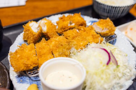 Foto de Restaurante japonés chuleta de cerdo frito - Imagen libre de derechos