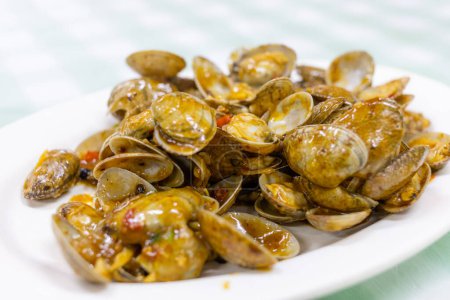 Photo for Chinese dishes stir fry clam with the sauce - Royalty Free Image