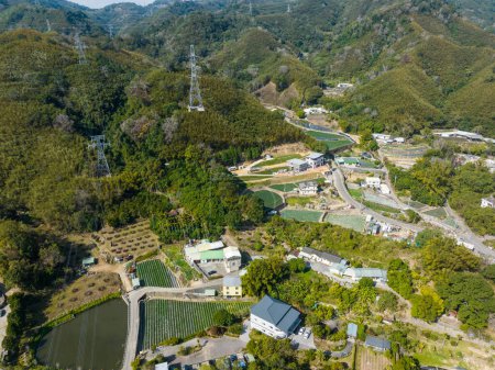 Foto de Vista superior del campo de Miaolia de Taiwán - Imagen libre de derechos