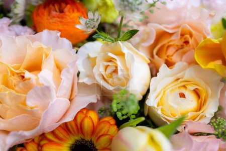 Foto de Conjunto de caja de flores con flor diferente - Imagen libre de derechos