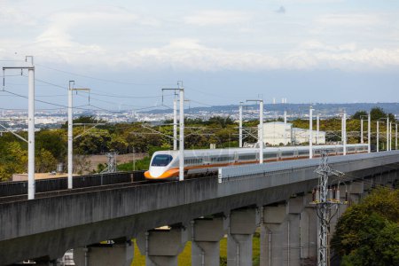 Photo for Taichung, Taiwan - 01 November 2022: Taiwan High Speed Rail at Taichung - Royalty Free Image