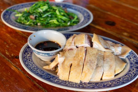 Foto de Cocina local taiwanesa pollo al vapor - Imagen libre de derechos
