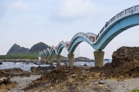 Photo for Taiwan - 14 September 2022: Sanxiantai Dragon Bridge in Taitung of Taiwan - Royalty Free Image