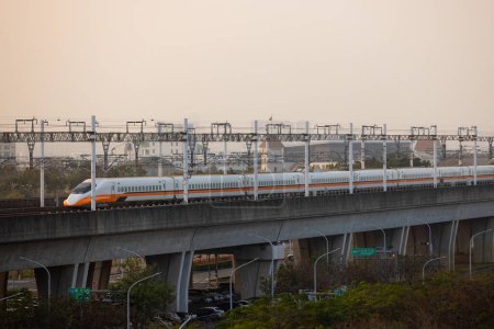 Téléchargez les photos : Taiwan - 22 March 2023: Taiwan High Speed Rail at Tainan - en image libre de droit