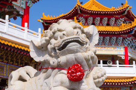 Photo for Stone lion in Traditional Chinese temple - Royalty Free Image