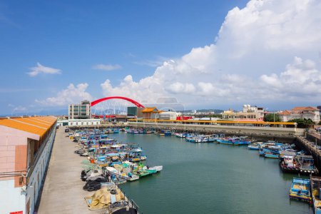 Foto de Taoyuan, Taiwán - 27 de agosto de 2023: Zhuwei Fish Harbor en Taoyuan, Taiwán - Imagen libre de derechos