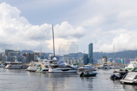 Téléchargez les photos : Hong Kong - 26 Juin 2023 : Hong Kong yacht club in Causeway Bay - en image libre de droit