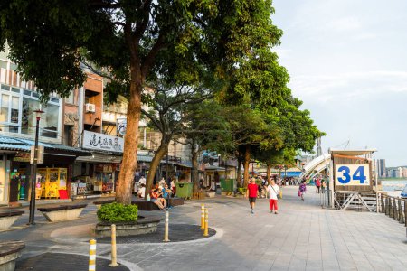 Photo for Taiwan - 23 August 2023: Tamsui Old Street in Taiwan - Royalty Free Image