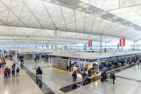 Foto de Chek lap Kok, Hong Kong - 16 de enero de 2023: Aeropuerto Internacional de Hong Kong - Imagen libre de derechos