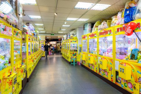 Photo for Taiwan - 26 September 2023: Claw machine shop in taiwan - Royalty Free Image