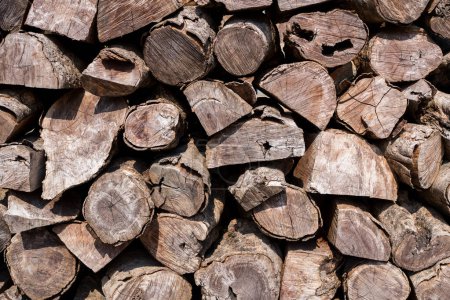 Photo for Firewood stacked for storage seamless pattern - Royalty Free Image