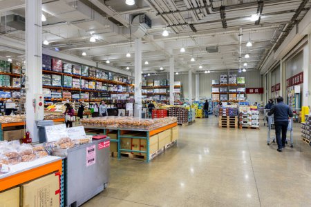 Photo for Taiwan - 20 December 2023: Inside of the Costco store in Taiwan - Royalty Free Image
