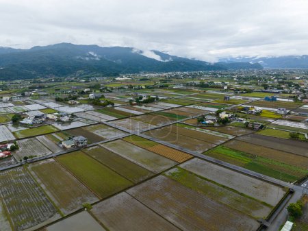 Téléchargez les photos : Vue aérienne de la campagne Yilan à Taiwan - en image libre de droit