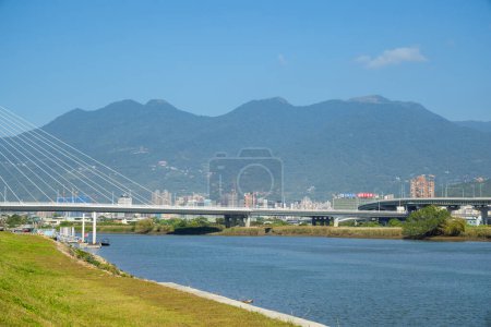 Photo for Taipei, Taiwan - 07 December 2023: Taipei city in riverside - Royalty Free Image