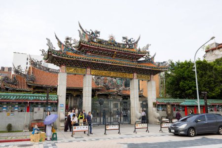 Foto de Taipei, Taiwán - 17 de octubre de 2023: Templo Longshan en la ciudad de Taipei - Imagen libre de derechos