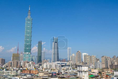 Photo for Taipei, Taiwan - 18 January 2024: Taipei city skyline - Royalty Free Image