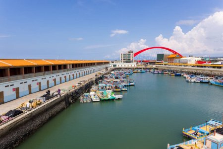 Foto de Taoyuan, Taiwán - 27 de agosto de 2023: Zhuwei Fish Harbor en Taiwán - Imagen libre de derechos