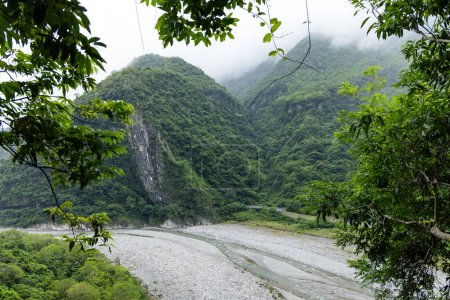 Vista panorámica del Parque Nacional Taroko en Taiwán