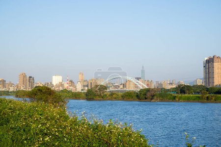 Photo for Riverside in Taipei city of Taiwan - Royalty Free Image