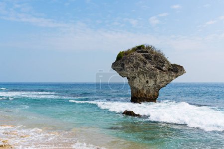 Jarrón de roca en la isla de Liuqiu en Pingtung de Taiwán