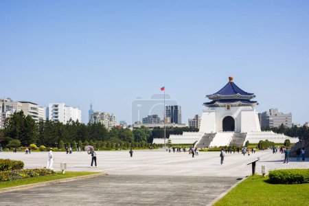 Photo for Taipei, Taiwan - 12 March 2024: Chiang Kai shek Memorial Hall in Taipei of Taiwan - Royalty Free Image