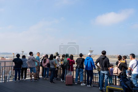 Foto de Taiwán - 10 de diciembre de 2023: Cubierta de observación Aeropuerto de Taoyuan en Taiwán - Imagen libre de derechos
