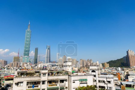 Foto de Taipei, Taiwán - 18 de enero de 2024: Taipei city skyline - Imagen libre de derechos