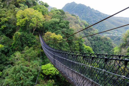 Pont suspendu à Xiao Wulai Skywalk dans le Taoyuan Tourisme de Taiwan