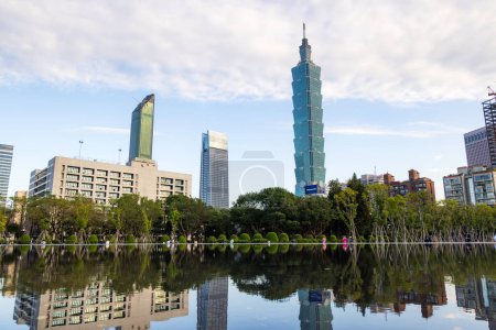 Photo for Taipei, Taiwan - 18 January 2024: Taipei city landmark - Royalty Free Image