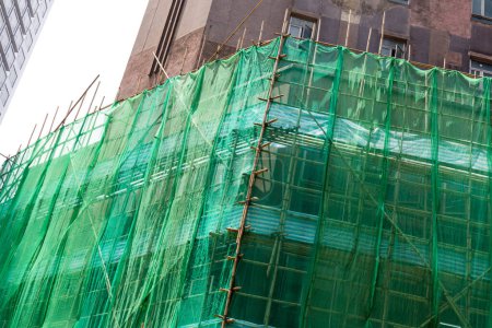 Photo for Bamboo scaffold in Hong Kong city - Royalty Free Image