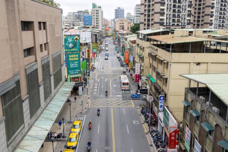 Foto de Taiwán - 05 de febrero de 2024: Calle de la ciudad de Taiwán en el distrito de Zhonghe - Imagen libre de derechos