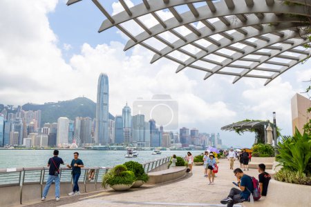 Foto de Hong Kong - 20 de junio de 2023: Paseo marítimo de Hong Kong - Imagen libre de derechos