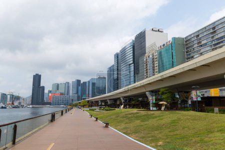 Foto de Hong Kong - 30 de marzo de 2024: Kwun Tong Promenade en la ciudad de Hong Kong - Imagen libre de derechos