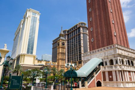Téléchargez les photos : Macao - 29 Juin 2023 : Hôtel Londonien au centre-ville de Macao dans le district de Taipa - en image libre de droit