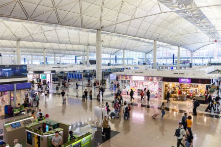Téléchargez les photos : Hong Kong - 12 avril 2024 : Aéroport international de Hong Kong - en image libre de droit