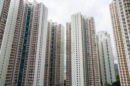 Photo for Hong Kong residential building facade - Royalty Free Image