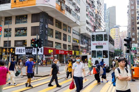 Foto de Hong Kong - 27 de abril de 2024: Hong Kong Wan chai district - Imagen libre de derechos