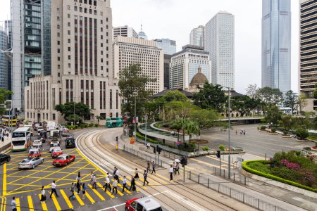 Foto de Hong Kong - 08 de abril de 2024: Vida en la ciudad de Hong Kong - Imagen libre de derechos