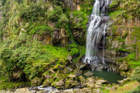 Waterfall located on Sun Link Sea mountain in Taiwan