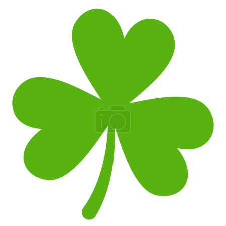 A single, vivid green clover leaf isolated on a white background, embodying themes of nature, luck, and growth. Perfect for St. Patrick's Day designs or eco-friendly concepts.