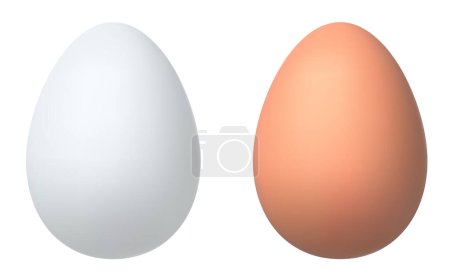 Un dúo de huevos de Pascua, uno en un delicado tono blanco y el otro en un cálido tono melocotón, ambos exudando suavidad y tranquilidad.