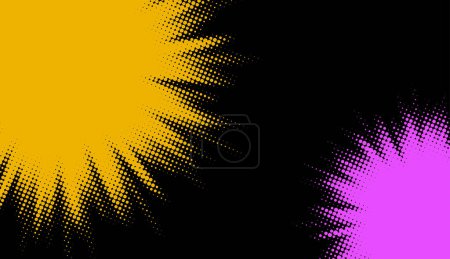 A bold halftone gradient blends from sunny yellow to vibrant magenta, creating a visually stimulating contrast perfect for eye-catching graphics.