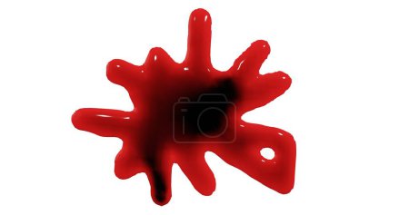 Foto de 3d renderizado de manchas de sangre, salpicaduras o salpicaduras para escena del crimen o concepto de violencia - Imagen libre de derechos