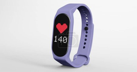 3d render of smart band, fitness watch, sport bracelet, or fitness activity tracker