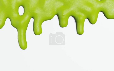 Foto de 3d renderizado de wasabi aislado remolino y salpicaduras de línea o manchas en fondo blanco vista superior - Imagen libre de derechos
