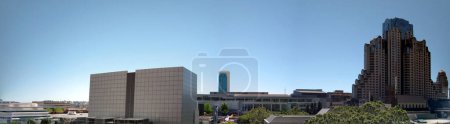 Photo for San Francisco - May 11, 2011:  Tops of building and Yerba buena center for the arts downtown San Francisco California in a panoramic vieww taken from the SFMOMA - Royalty Free Image